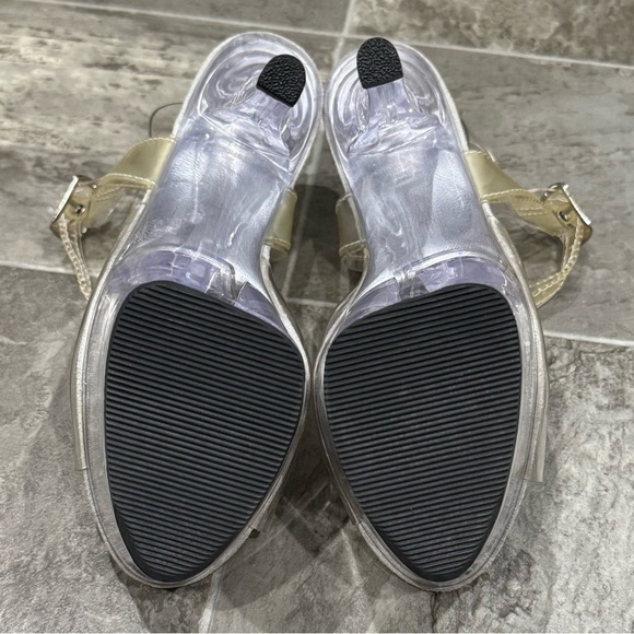 Pleaser Clear Transparent Dancer Stiletto Heels Size 6 - Picture 5 of 13